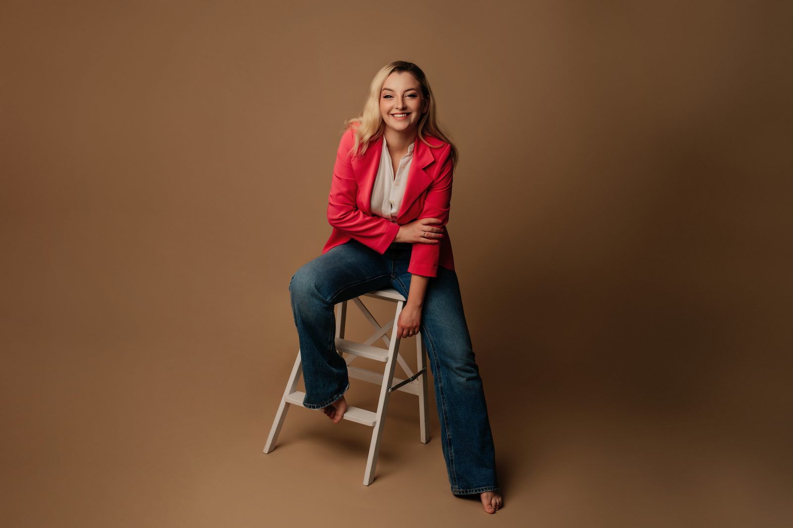Sabina Damaschin smiling, studio portrait